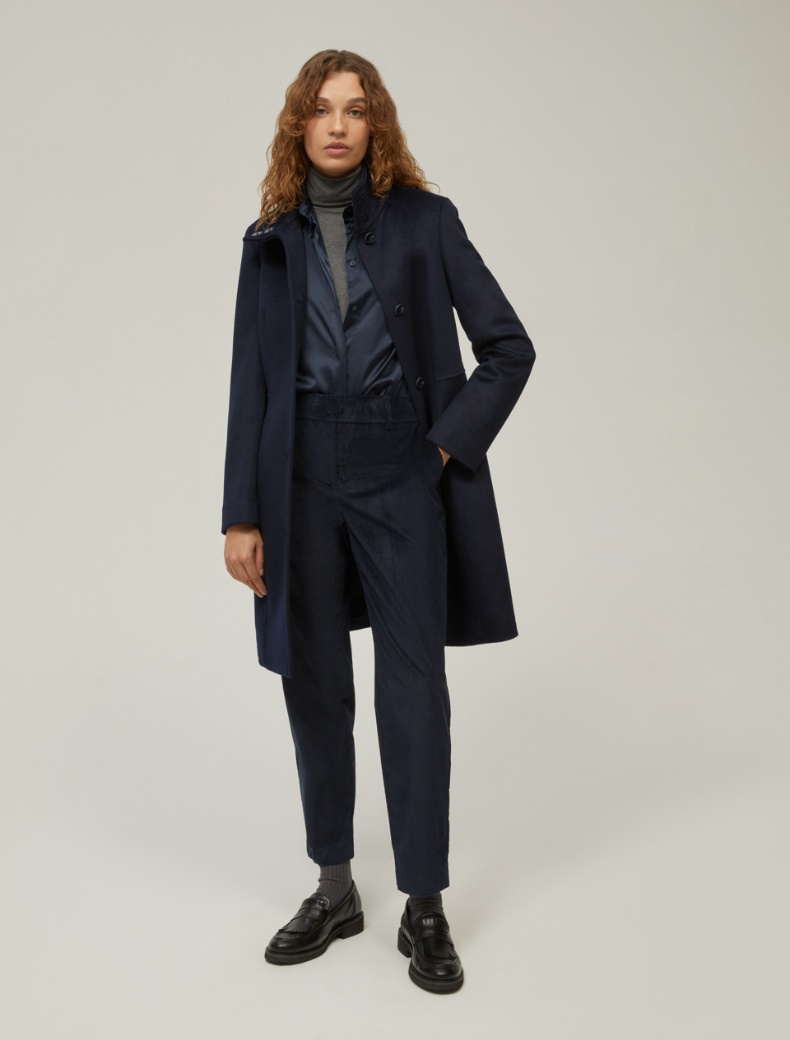 Silk satin shirt - NAVY - pennyblack