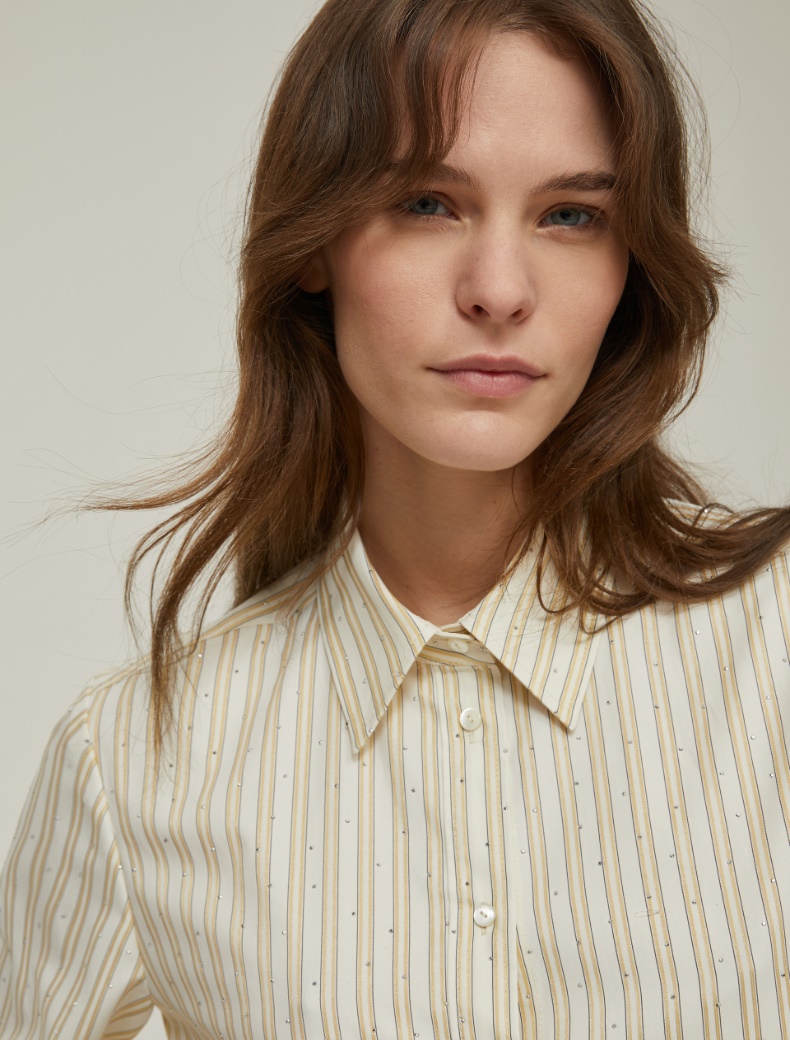 Shirt with micro-studs - CAMOMILE - pennyblack