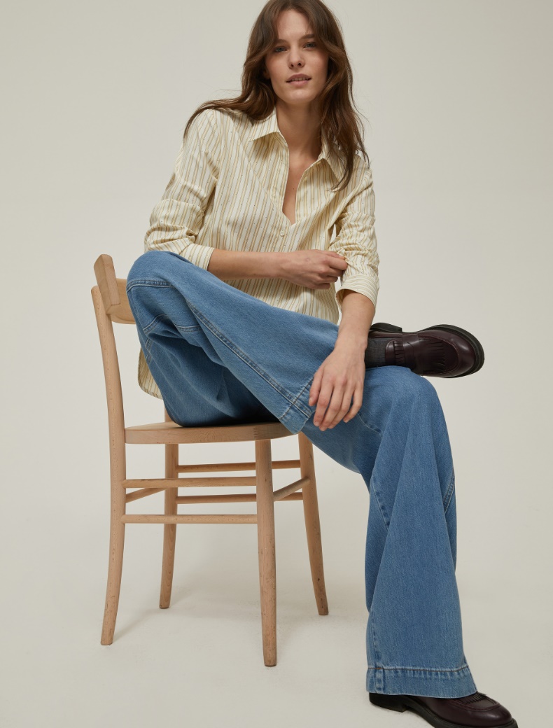 Shirt with micro-studs - CAMOMILE - pennyblack