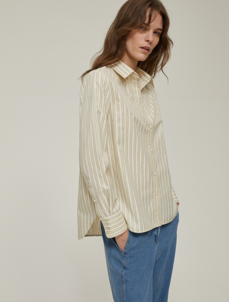 Shirt with micro-studs - CAMOMILE - pennyblack