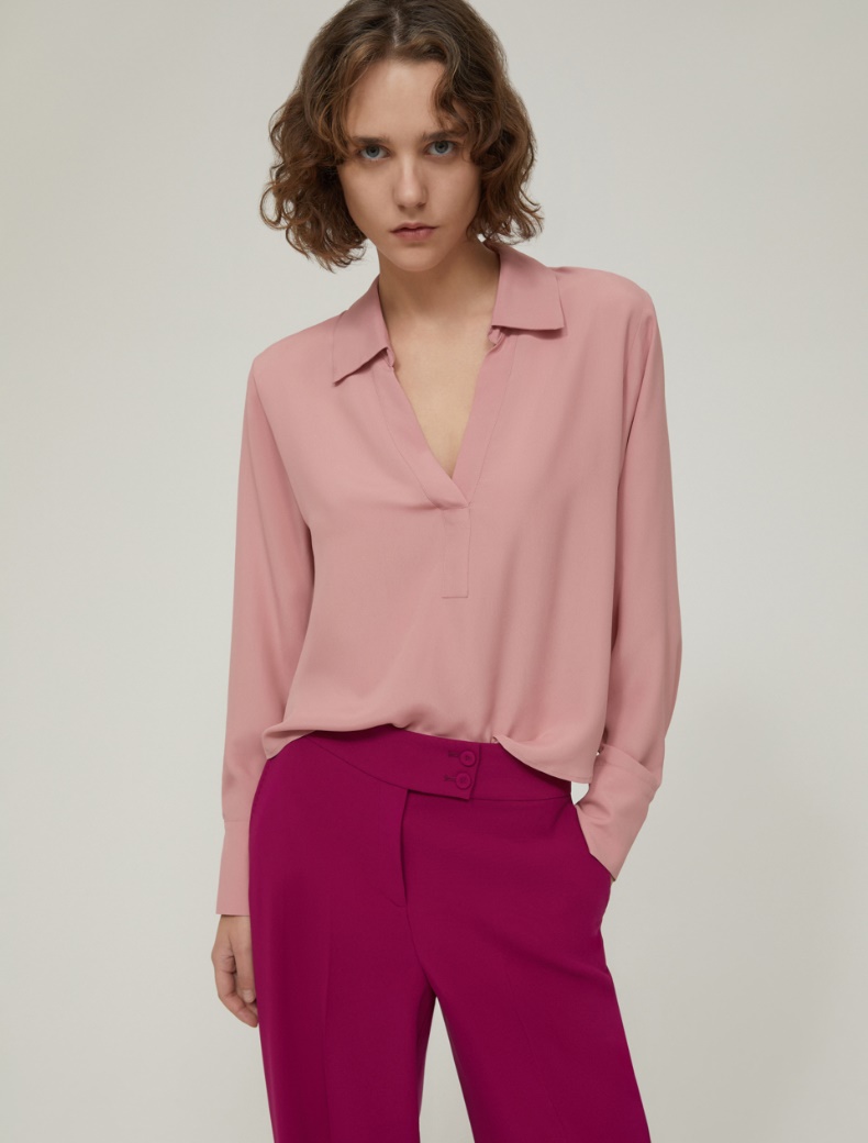 Crepe de chine blouse - QUARTZ - pennyblack