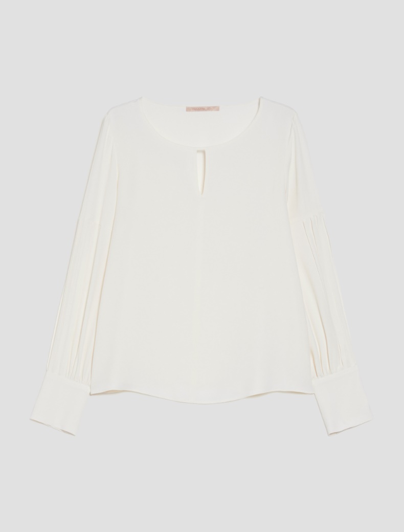 Crepe de chine blouse - IVORY - pennyblack