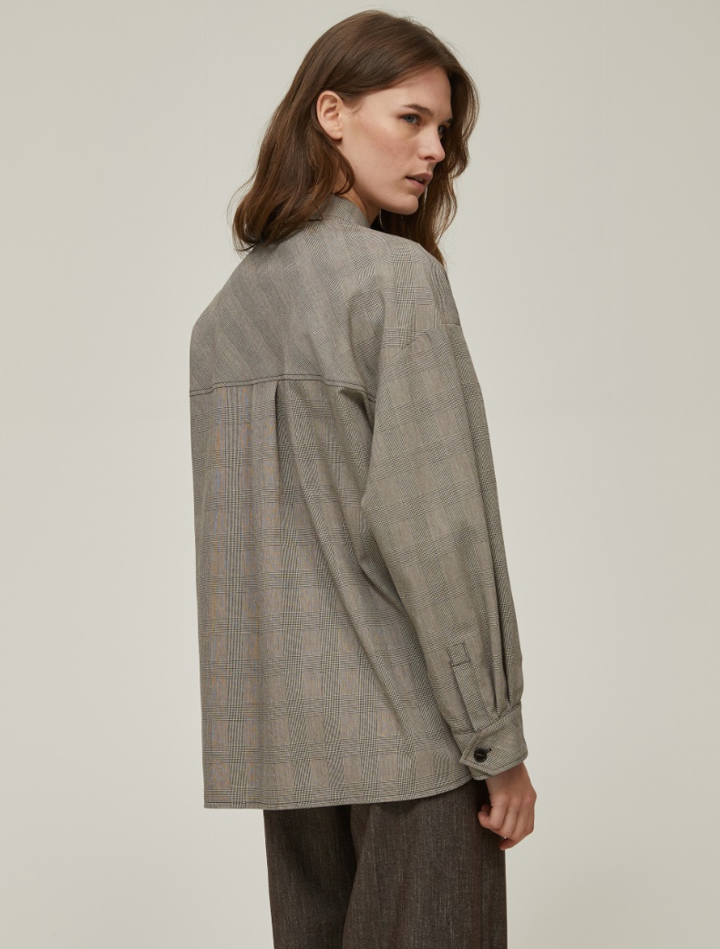 Prince of Wales shirt jacket - NATURAL - pennyblack