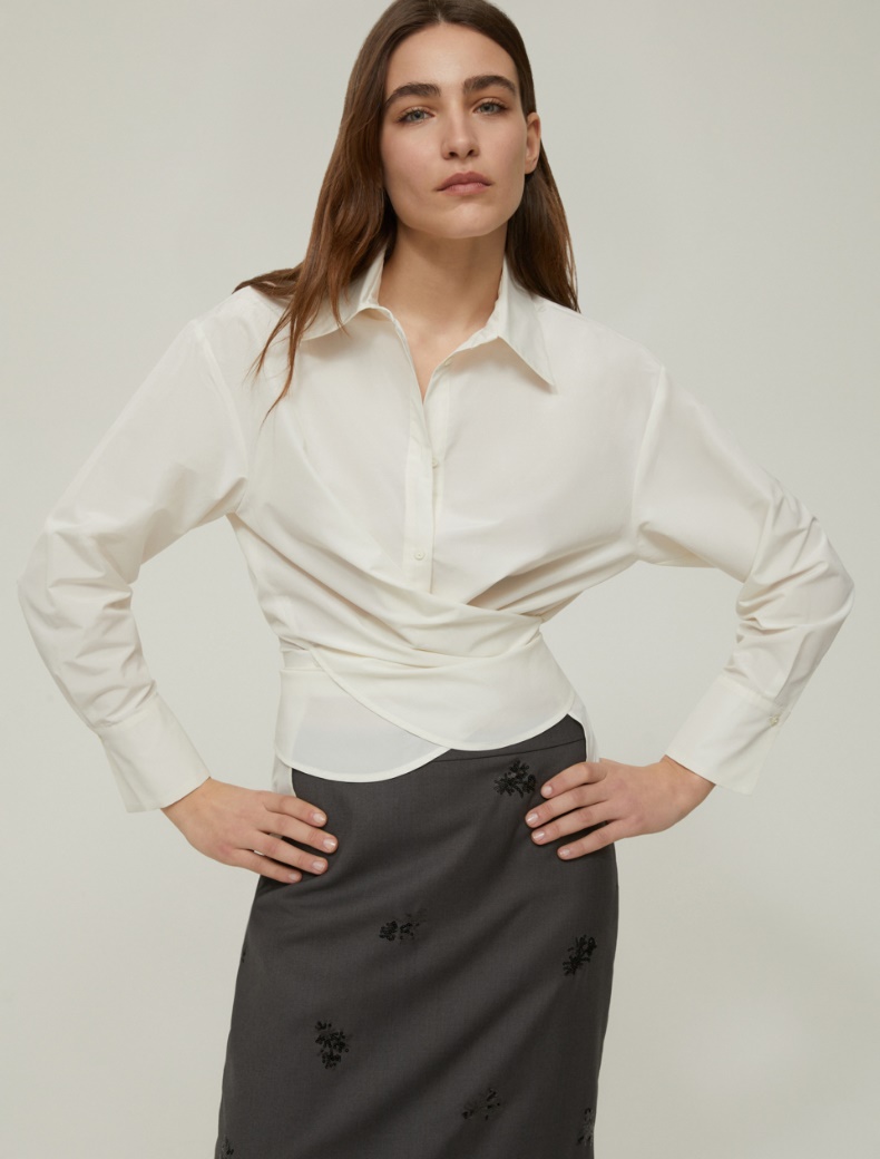 Taffeta shirt - IVORY - pennyblack