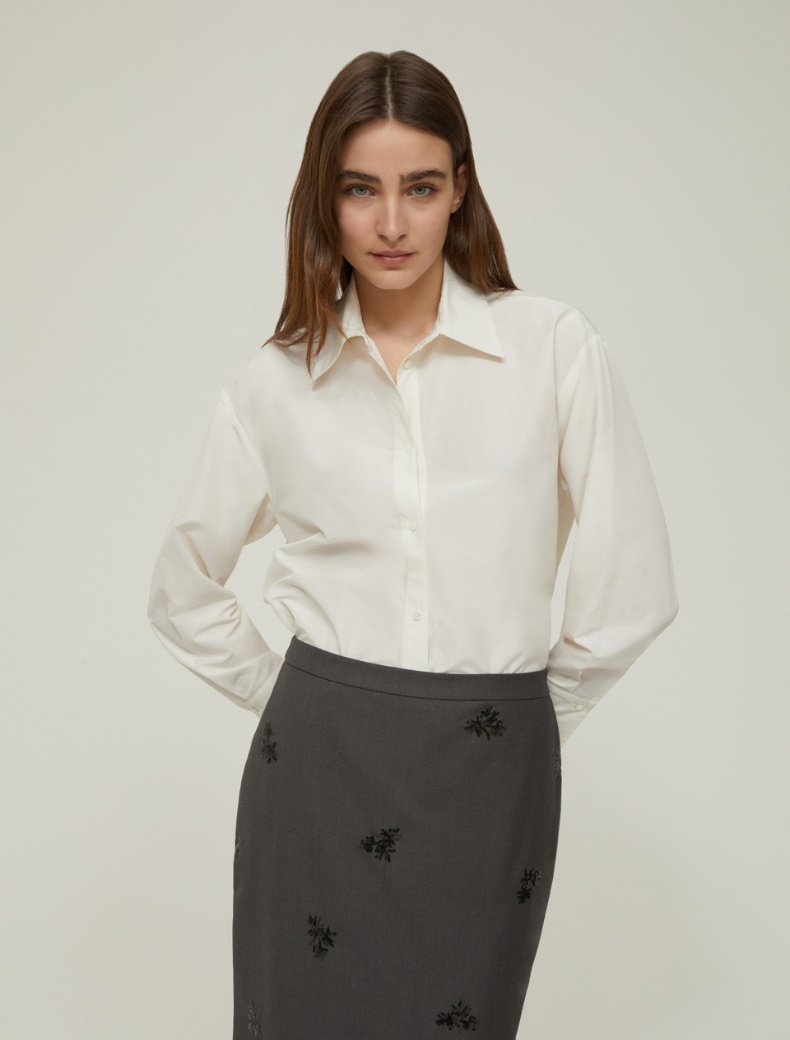 Taffeta shirt - IVORY - pennyblack