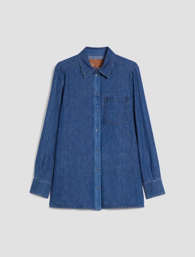 Lightweight denim shirt - NAVY - pennyblack