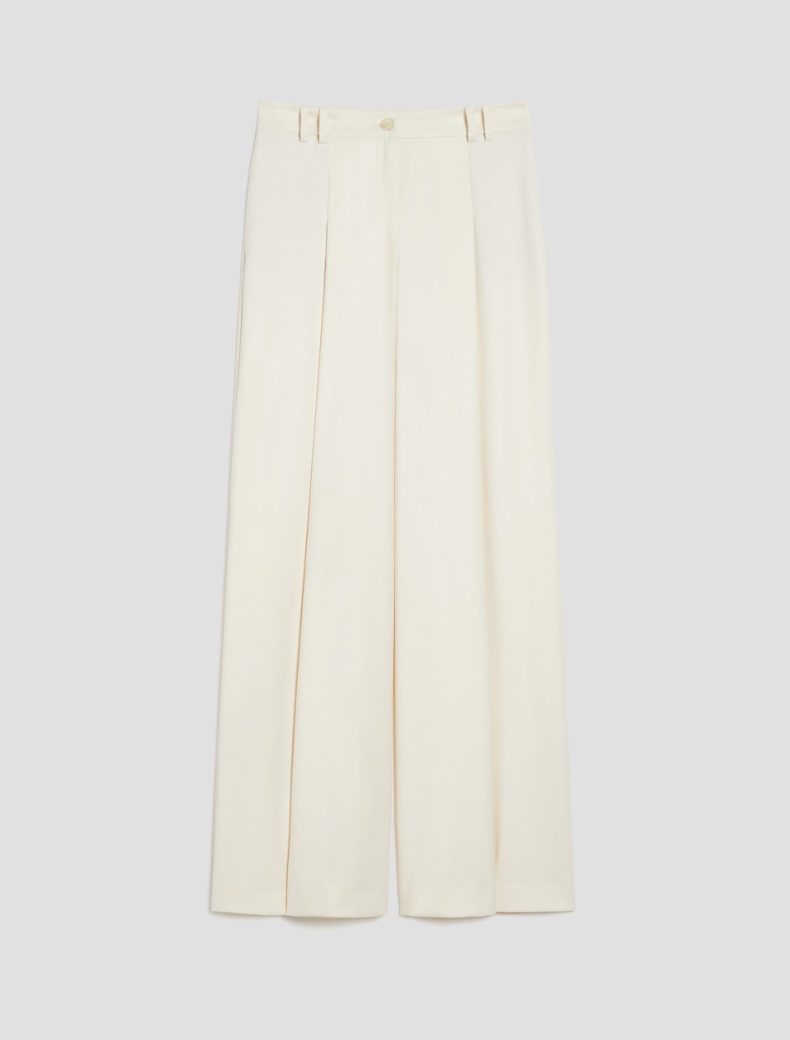 Wide, fluid-fit trousers Wide, fluid-fit trousers - CREAM - pennyblack