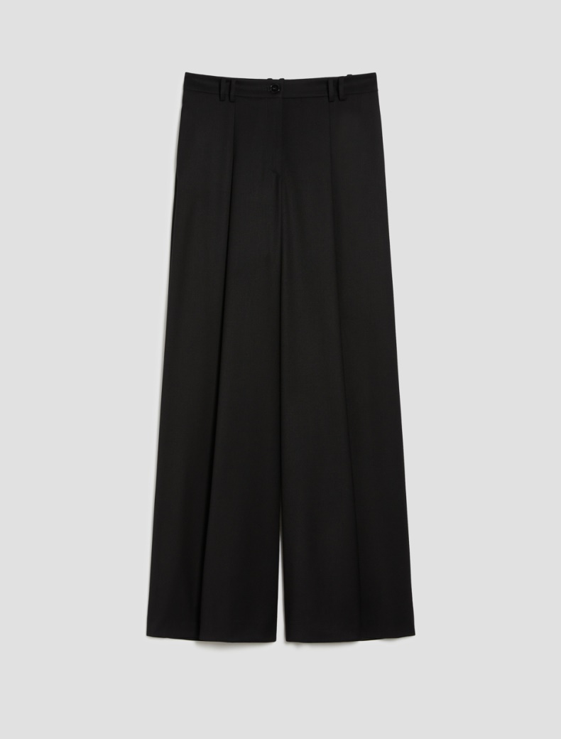 Wide, fluid-fit trousers - BLACK - pennyblack