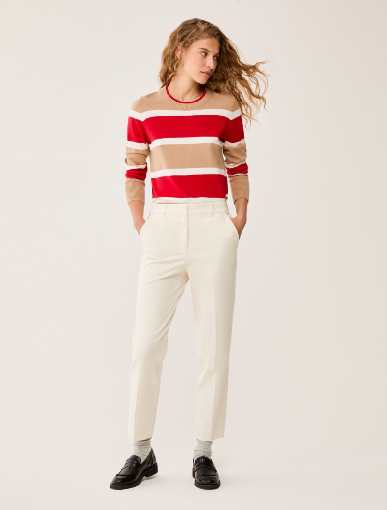 Pantaloni slim fit - AVORIO - pennyblack
