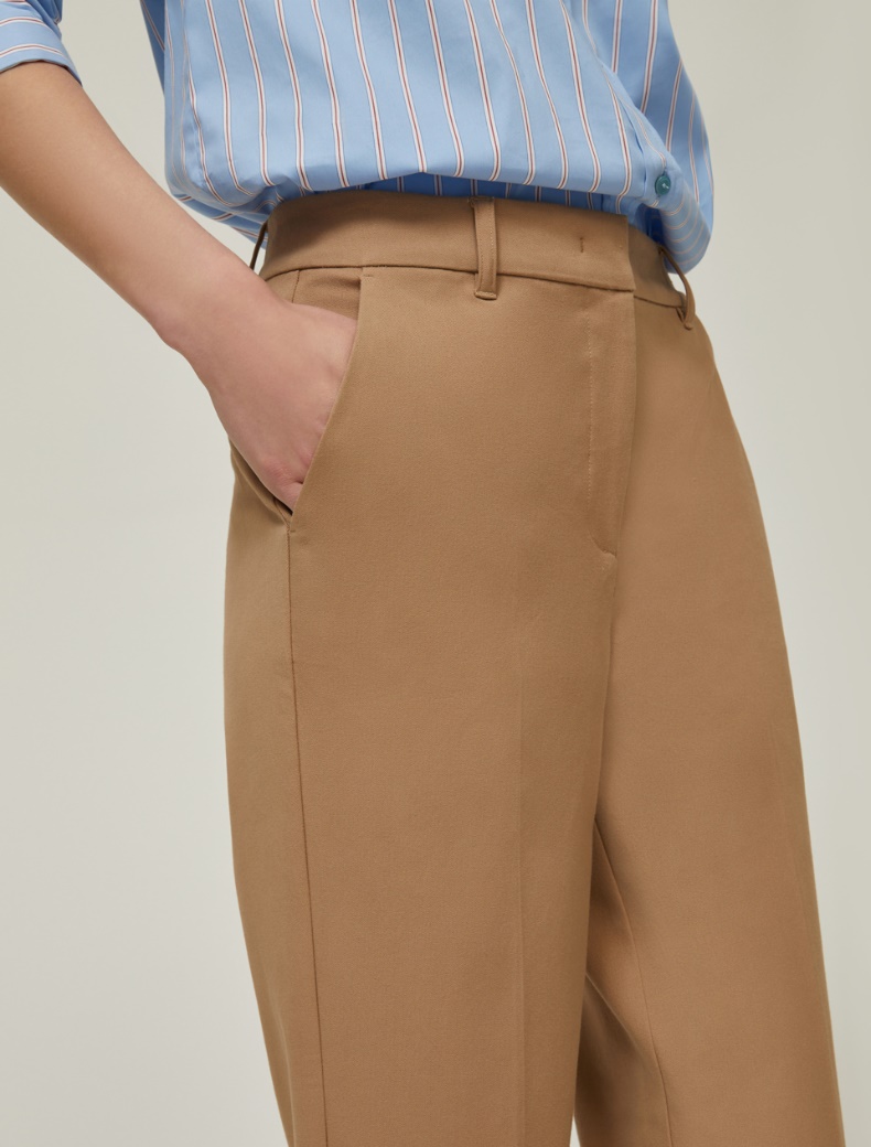 Slim-fit trousers - CAMEL - pennyblack