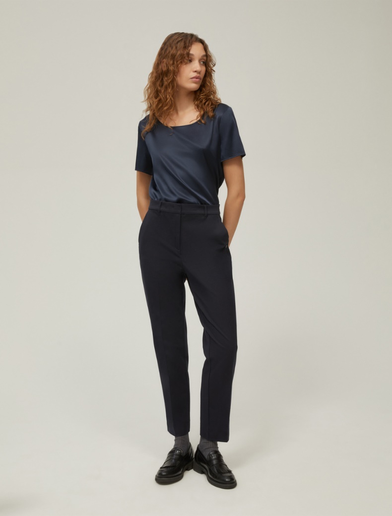 Slim-fit trousers - NAVY - pennyblack