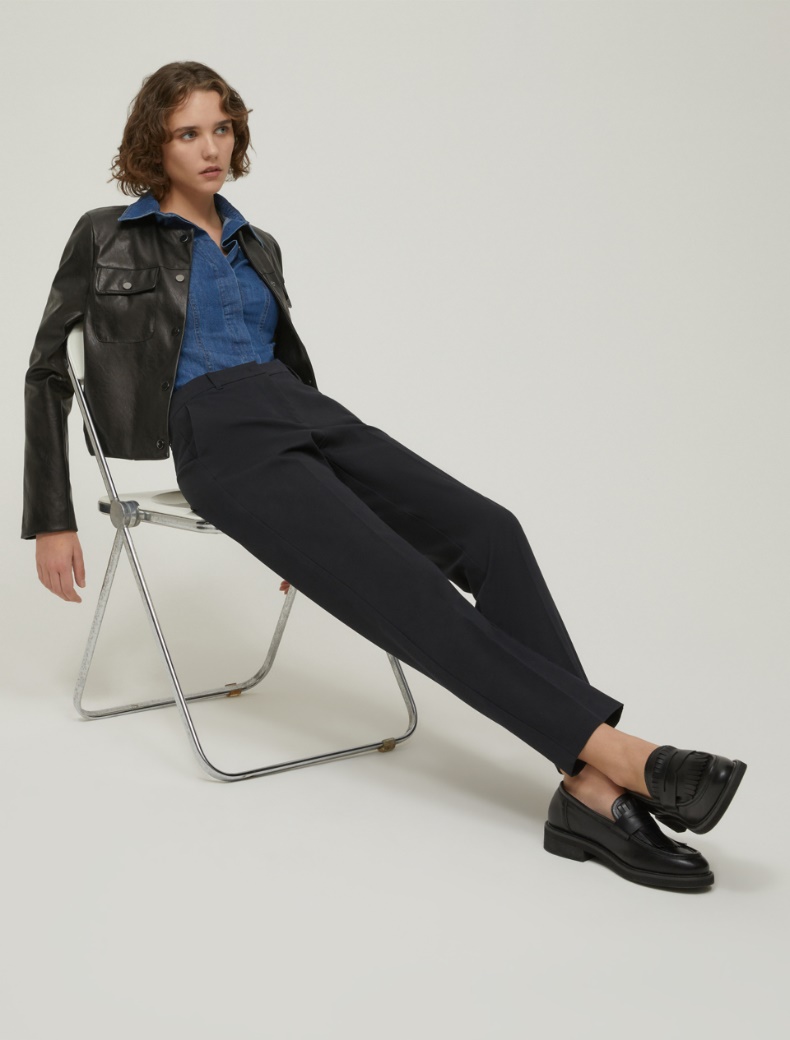 Slim-fit trousers - BLACK - pennyblack