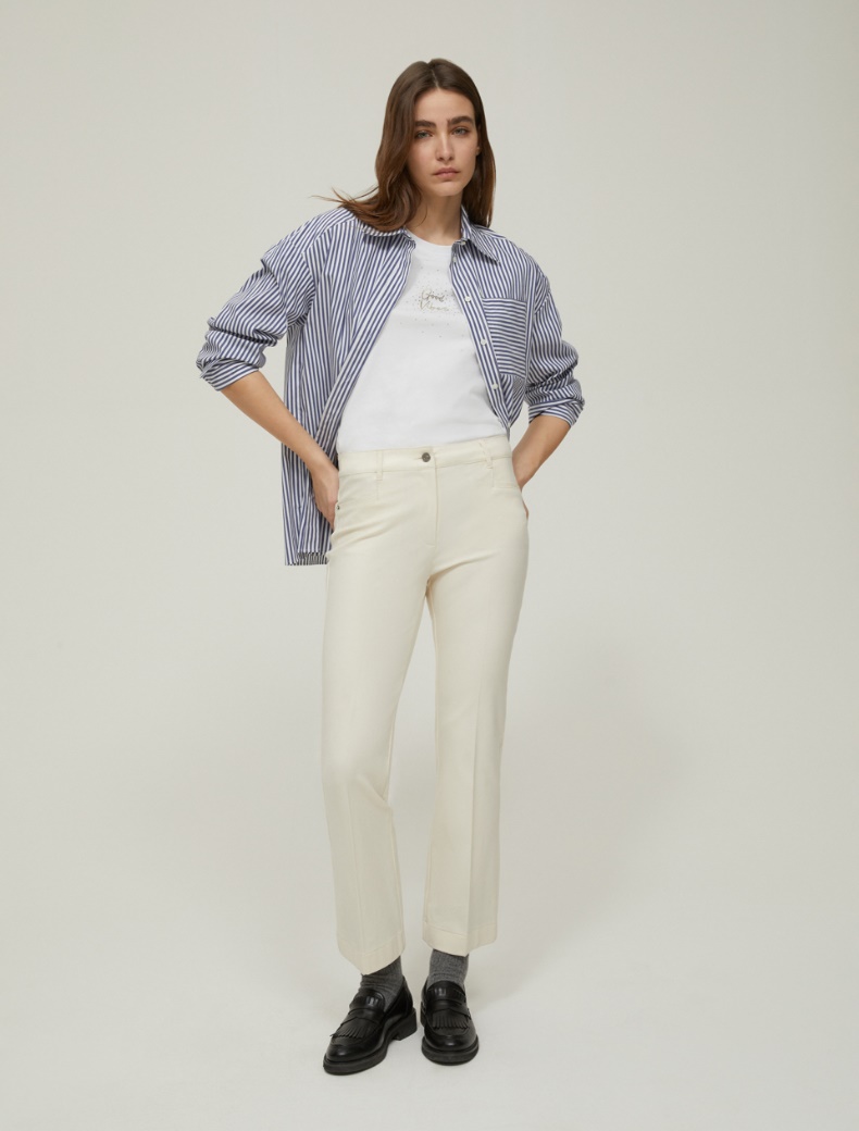 Mini-flared trousers - IVORY - pennyblack