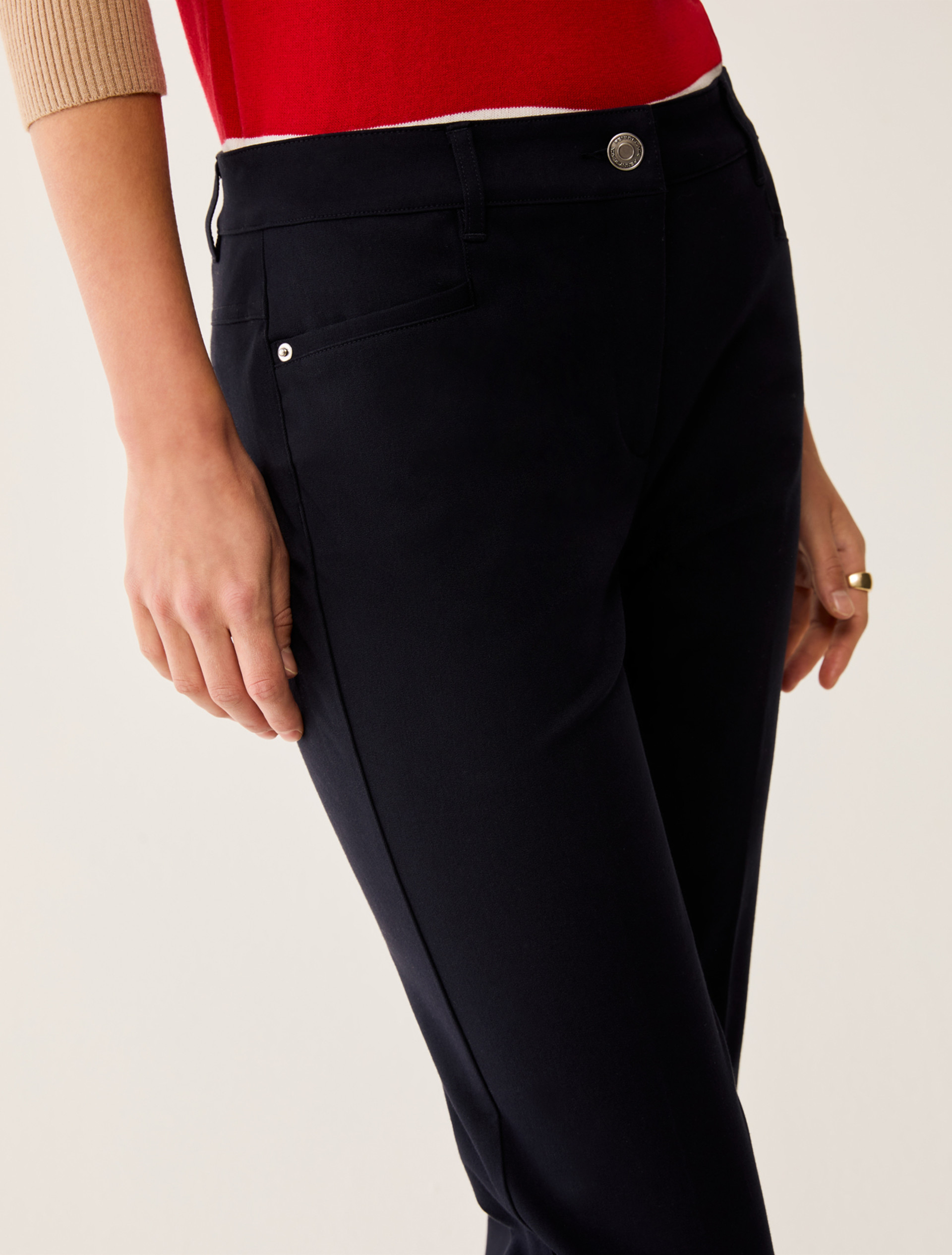 Pantaloni mini-flare fit - BLU - pennyblack