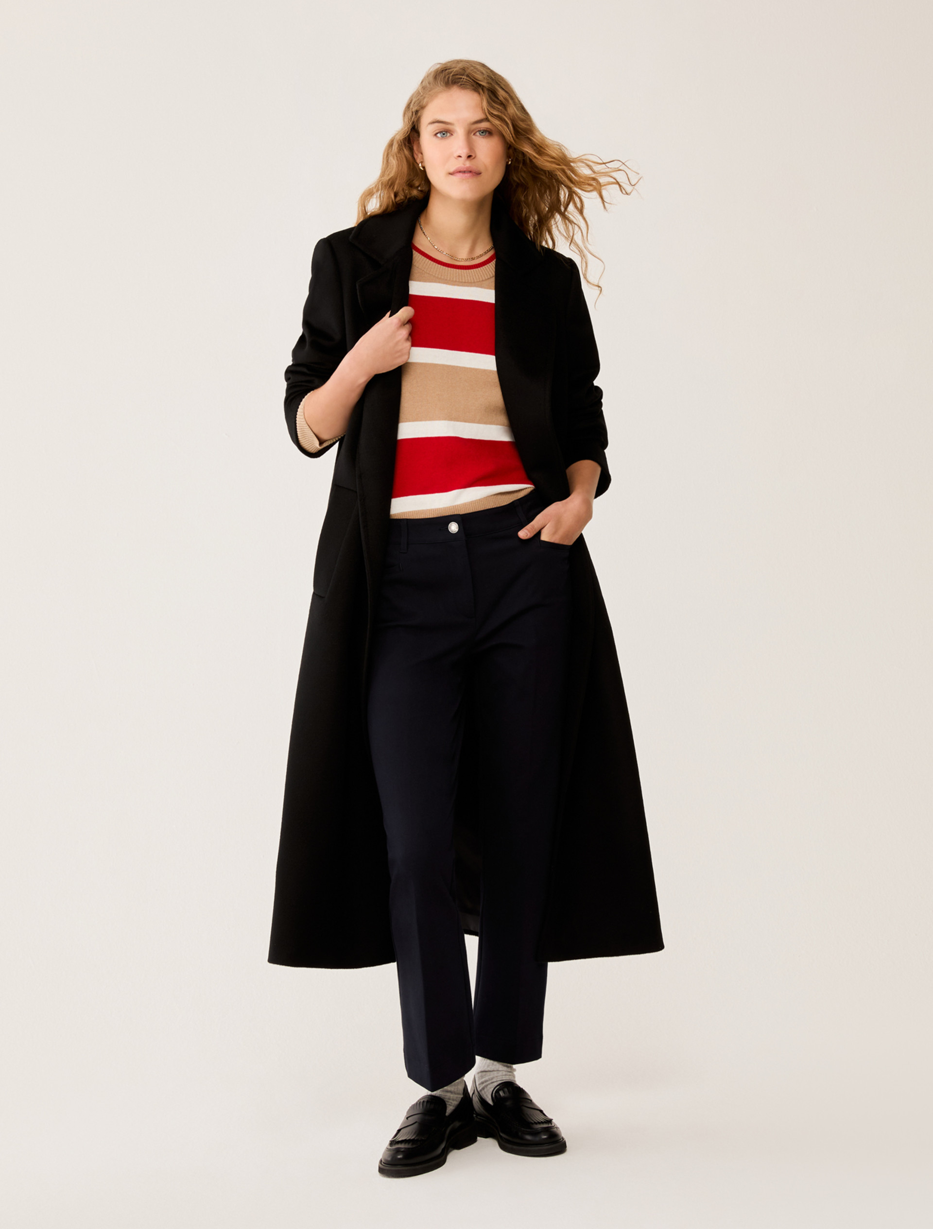 Pantaloni mini-flare fit - BLU - pennyblack
