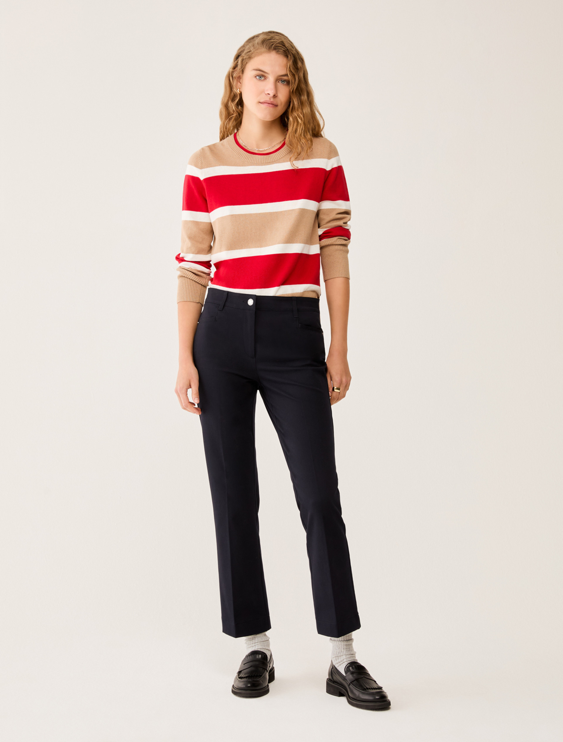 Pantaloni mini-flare fit - BLU - pennyblack