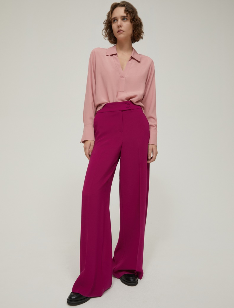 Pantaloni ampi in cady - LAMPONE - pennyblack