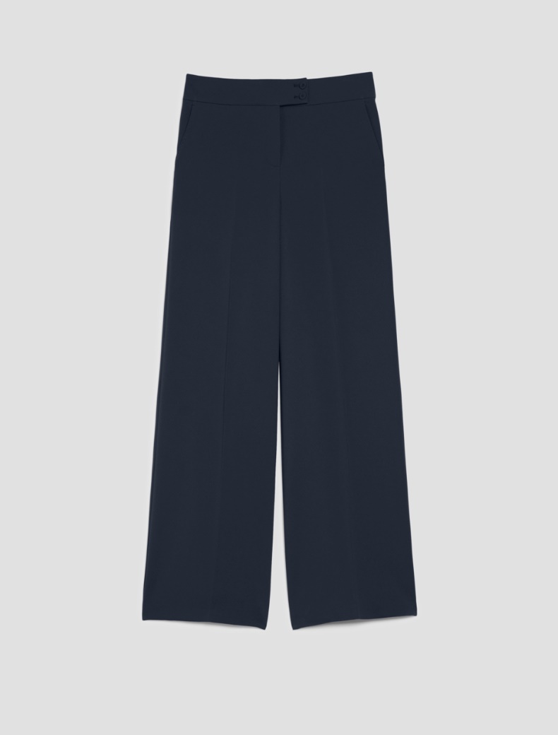 Pantaloni ampi in cady - BLU - pennyblack