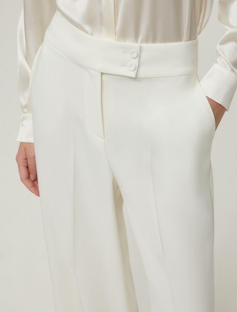 Wide cady trousers - WOOL WHITE - pennyblack