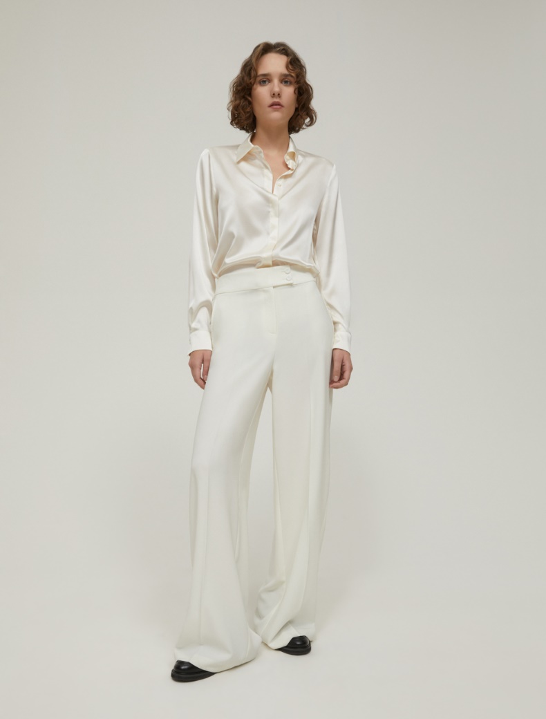 Wide cady trousers - WOOL WHITE - pennyblack