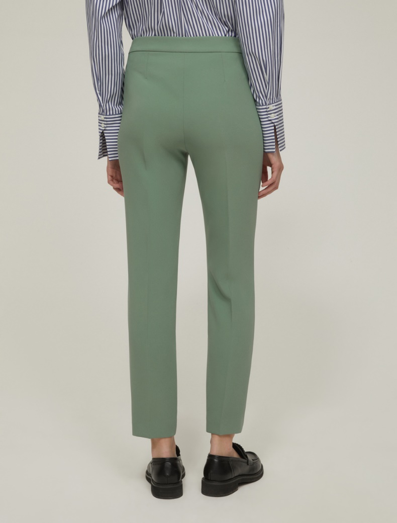 Skinny-fit cady trousers - GREEN - pennyblack