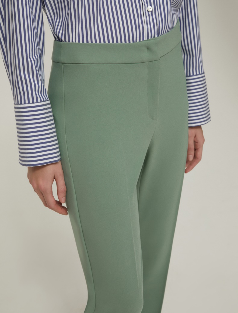 Skinny-fit cady trousers - GREEN - pennyblack