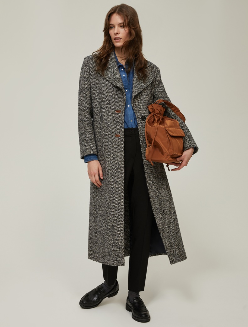 Skinny-fit cady trousers - BLACK - pennyblack