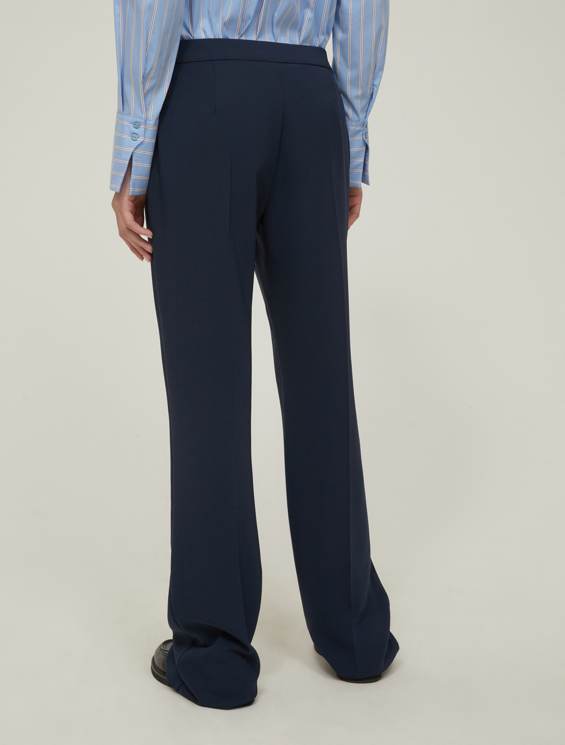 Pantaloni flare fit in cady - BLU - pennyblack