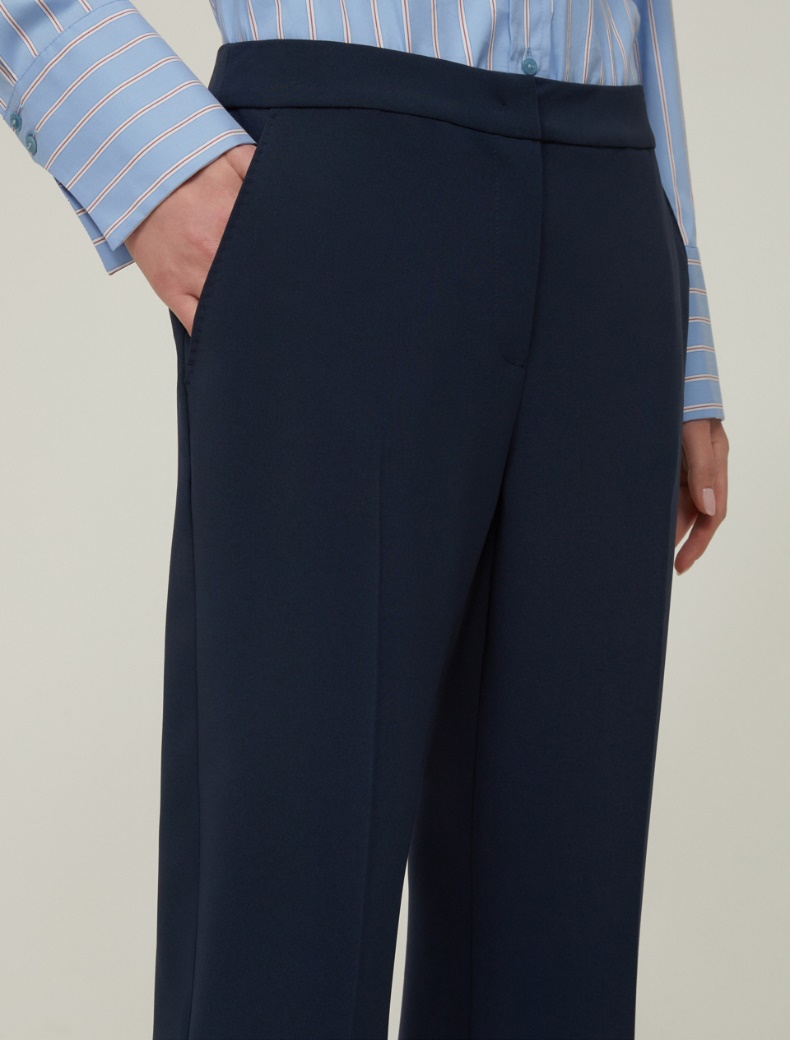 Flared cady trousers - NAVY - pennyblack