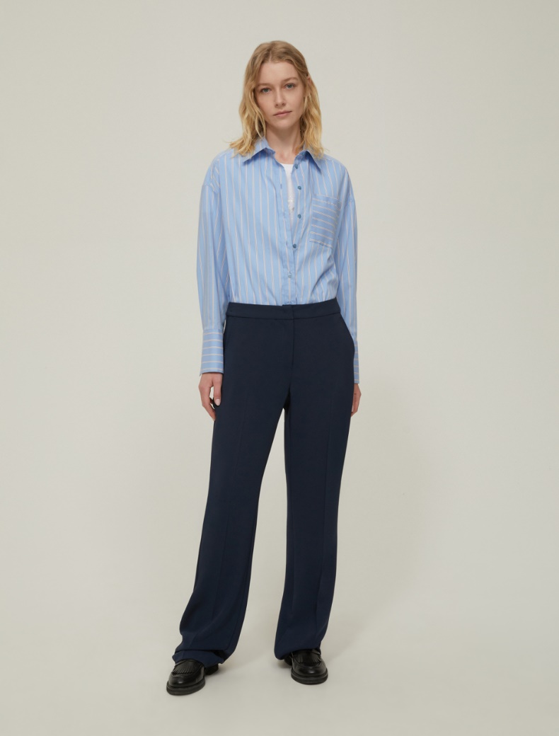 Pantaloni flare fit in cady - BLU - pennyblack