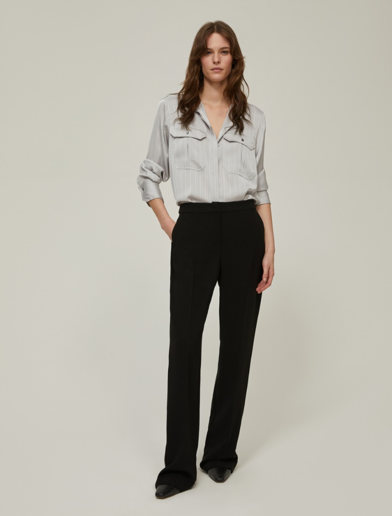 Flared cady trousers - BLACK - pennyblack