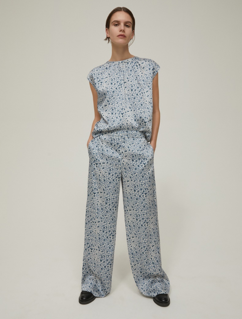 Fluid twill trousers - LIGHT BLUE - pennyblack