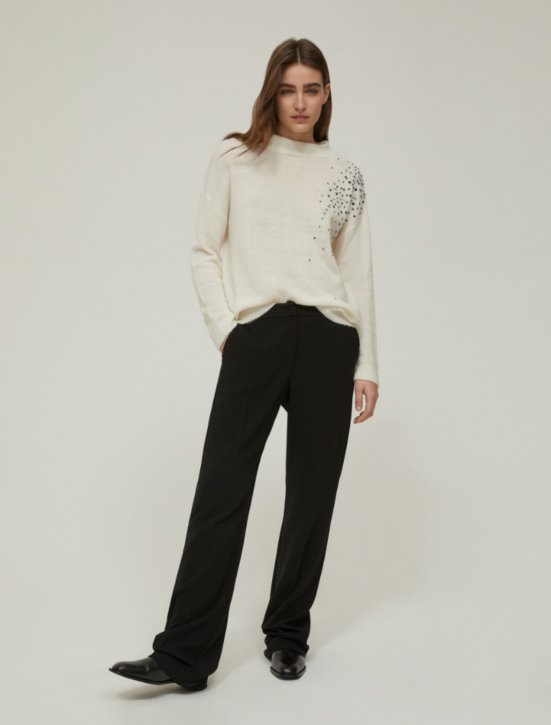 Fit-and-flare trousers - BLACK - pennyblack