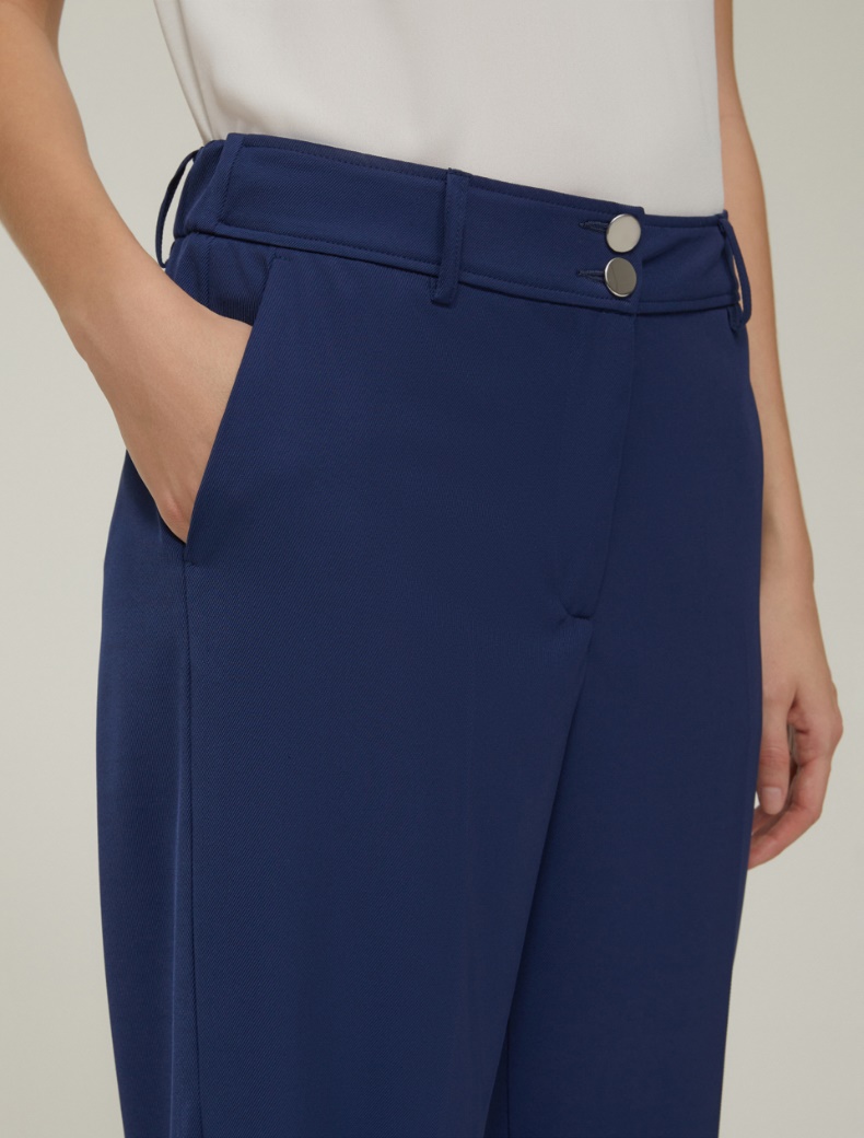 Loose twill trousers - NAVY - pennyblack