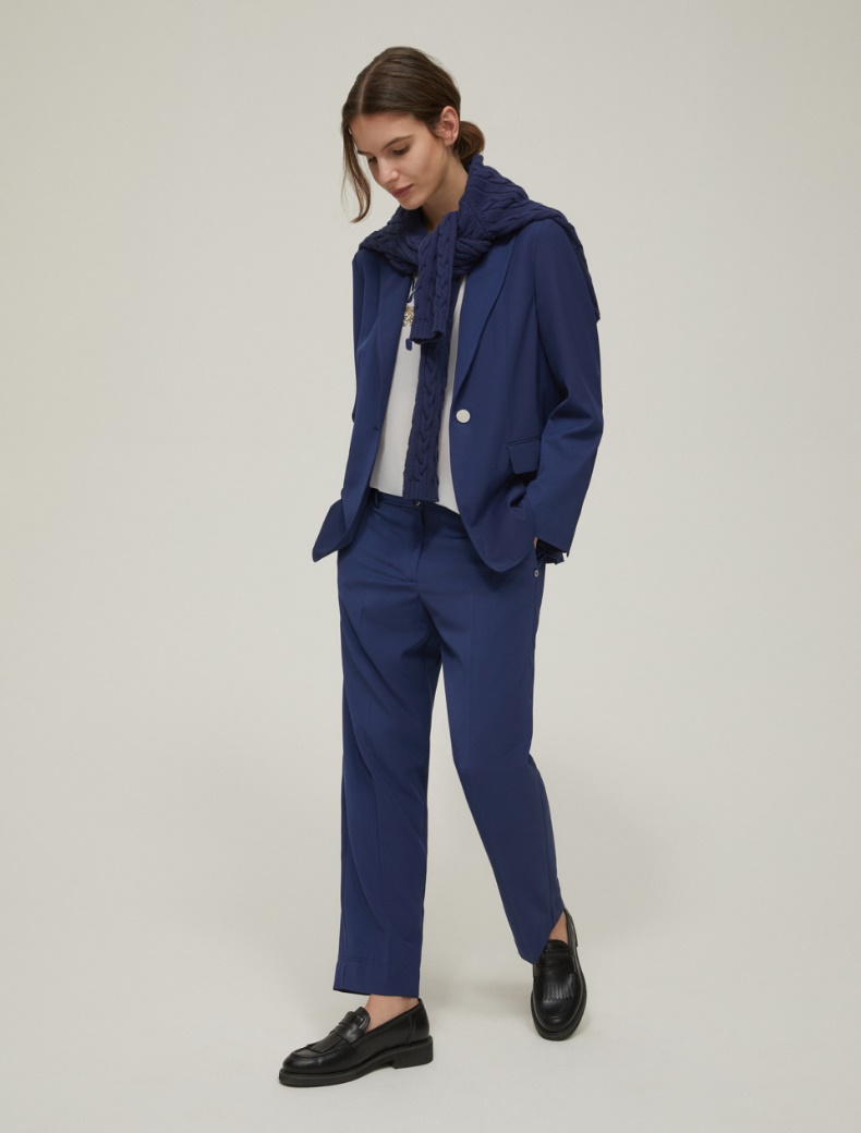 Loose twill trousers - NAVY - pennyblack