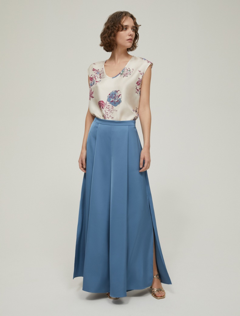 Satin culottes - LIGHT BLUE - pennyblack