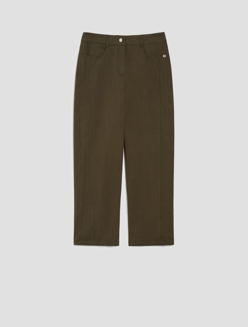 Gabardine trousers - KAKI - pennyblack