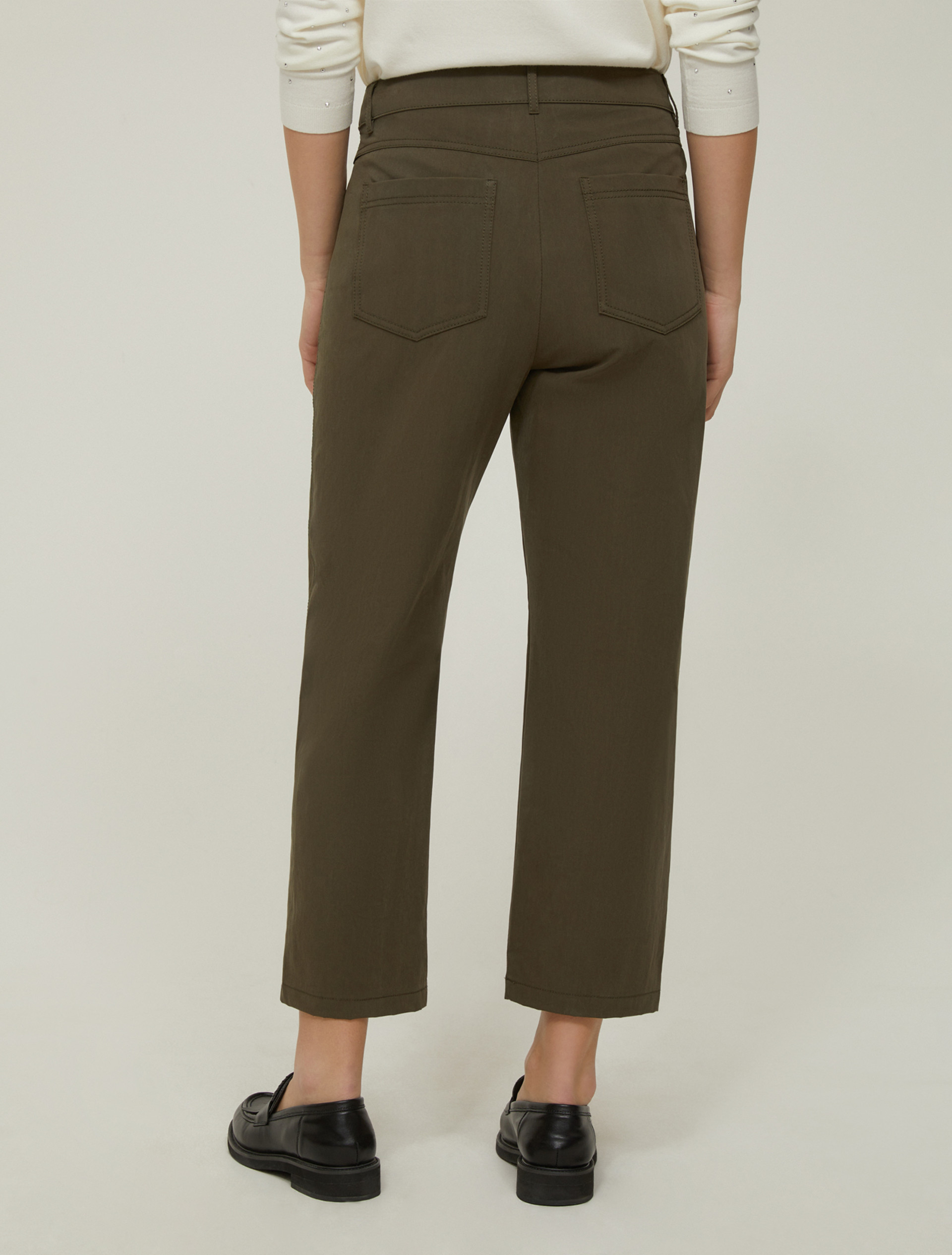 Gabardine trousers - KAKI - pennyblack
