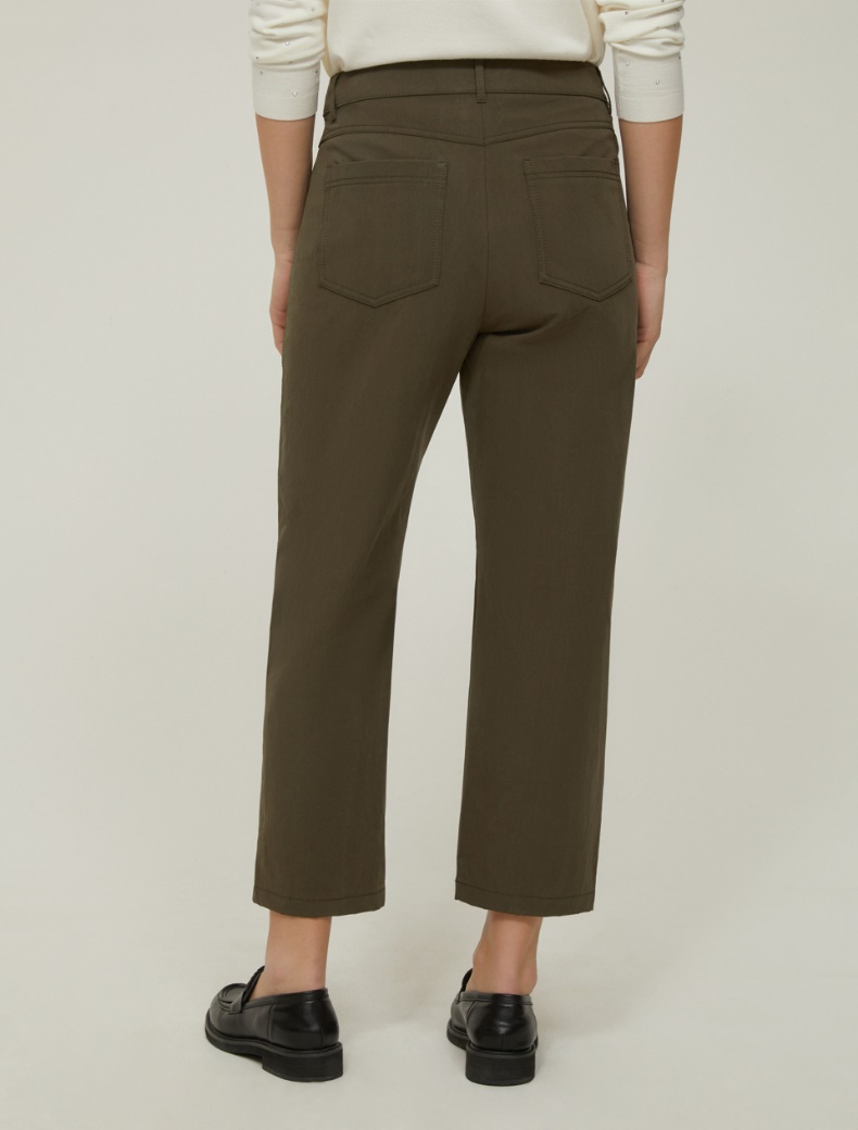 Gabardine trousers - KAKI - pennyblack