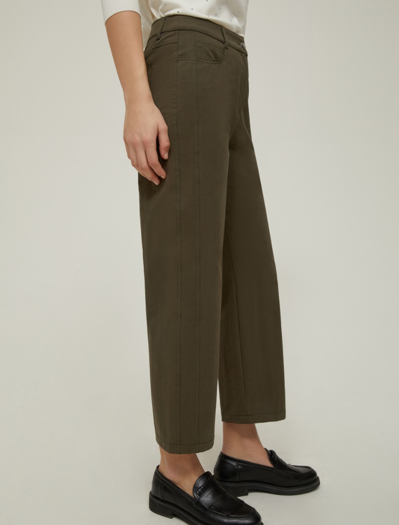 Gabardine trousers - KAKI - pennyblack