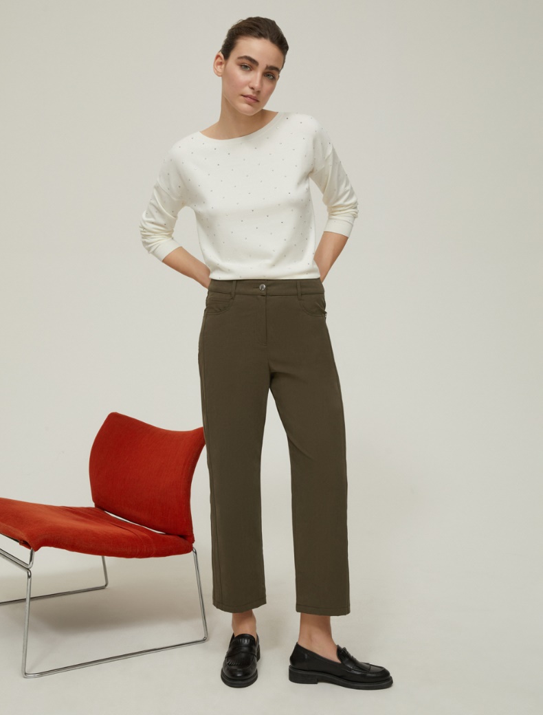 Gabardine trousers - KAKI - pennyblack