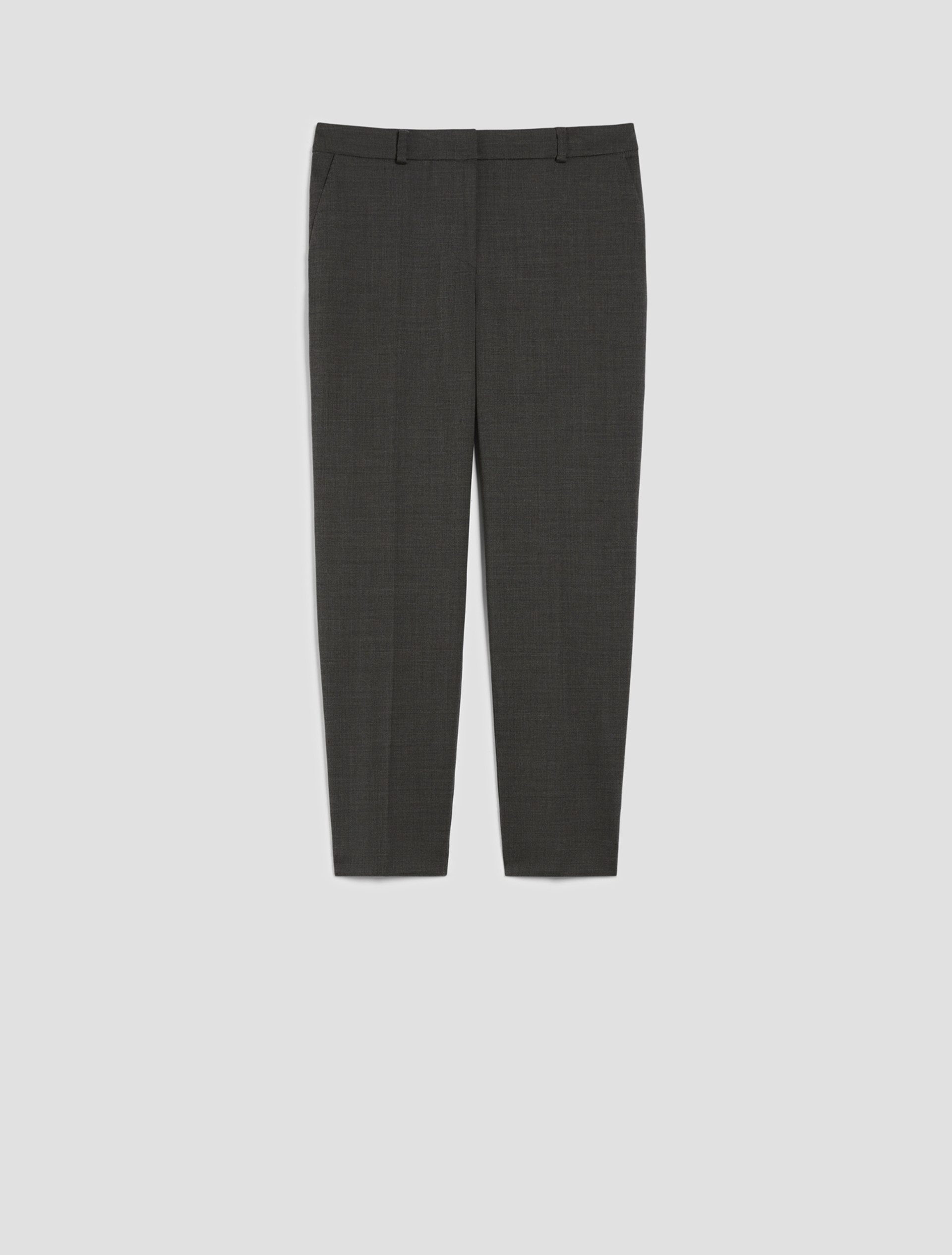 Pantaloni slim in twill di lana - GRIGIO SCURO - pennyblack
