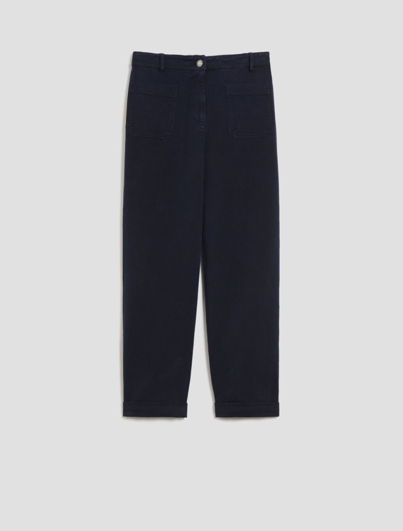 Relaxed-fit drill trousers - NAVY - pennyblack