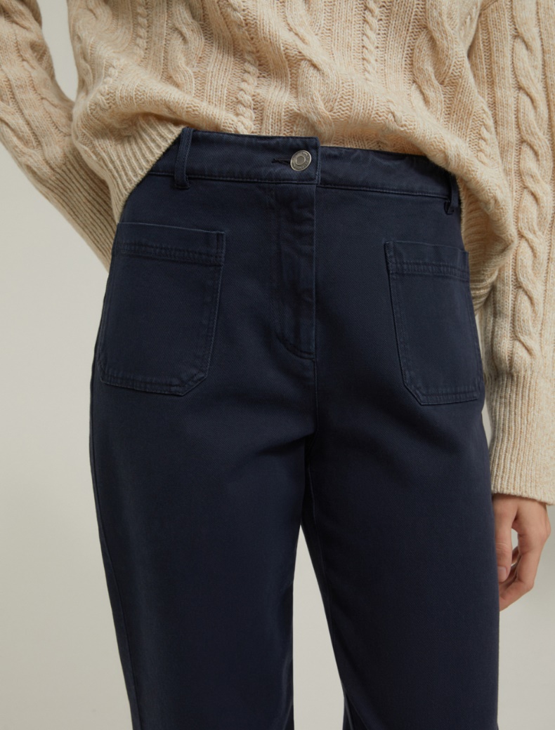 Relaxed-fit drill trousers - NAVY - pennyblack