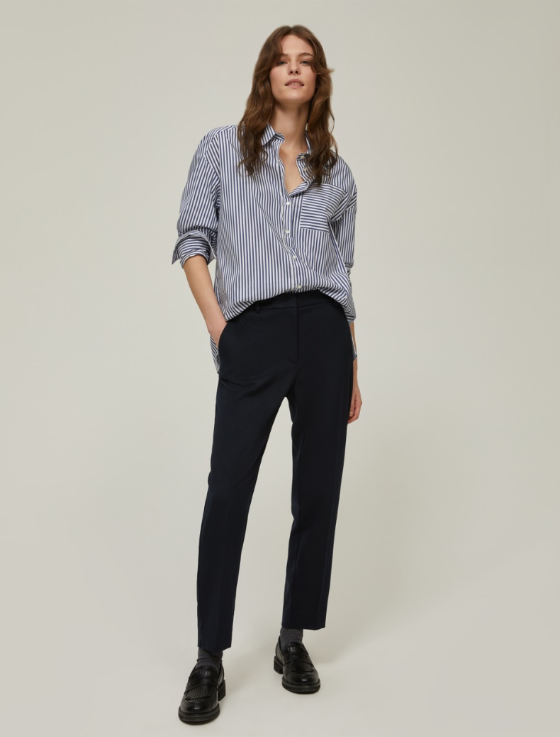 Slim-fit trousers - NAVY - pennyblack