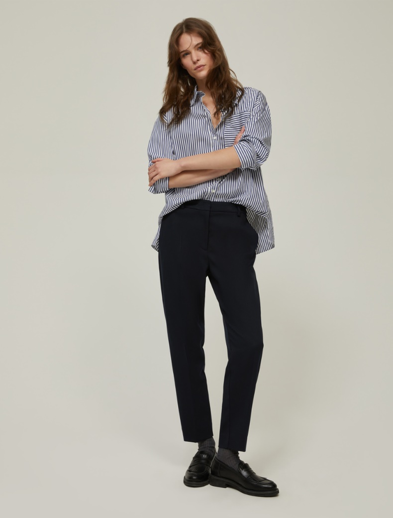 Slim-fit trousers - NAVY - pennyblack