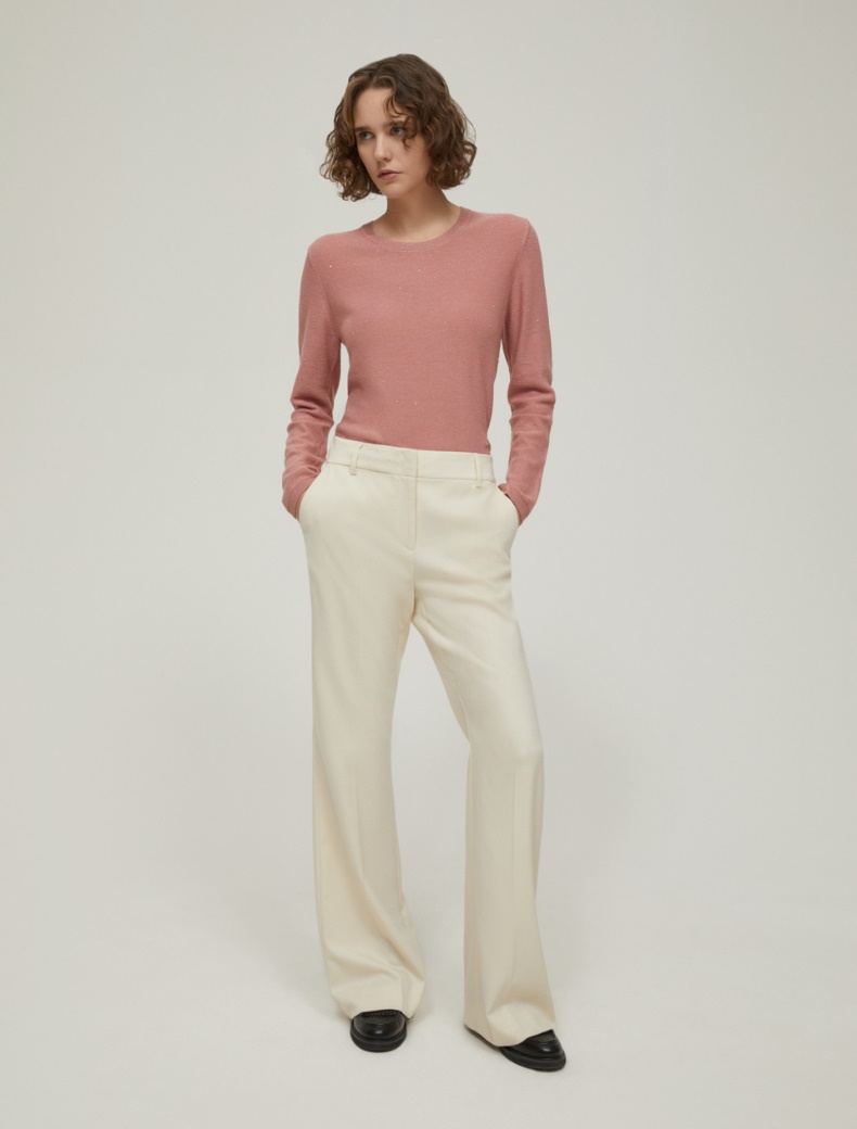 Fit-and-flare trousers - IVORY - pennyblack