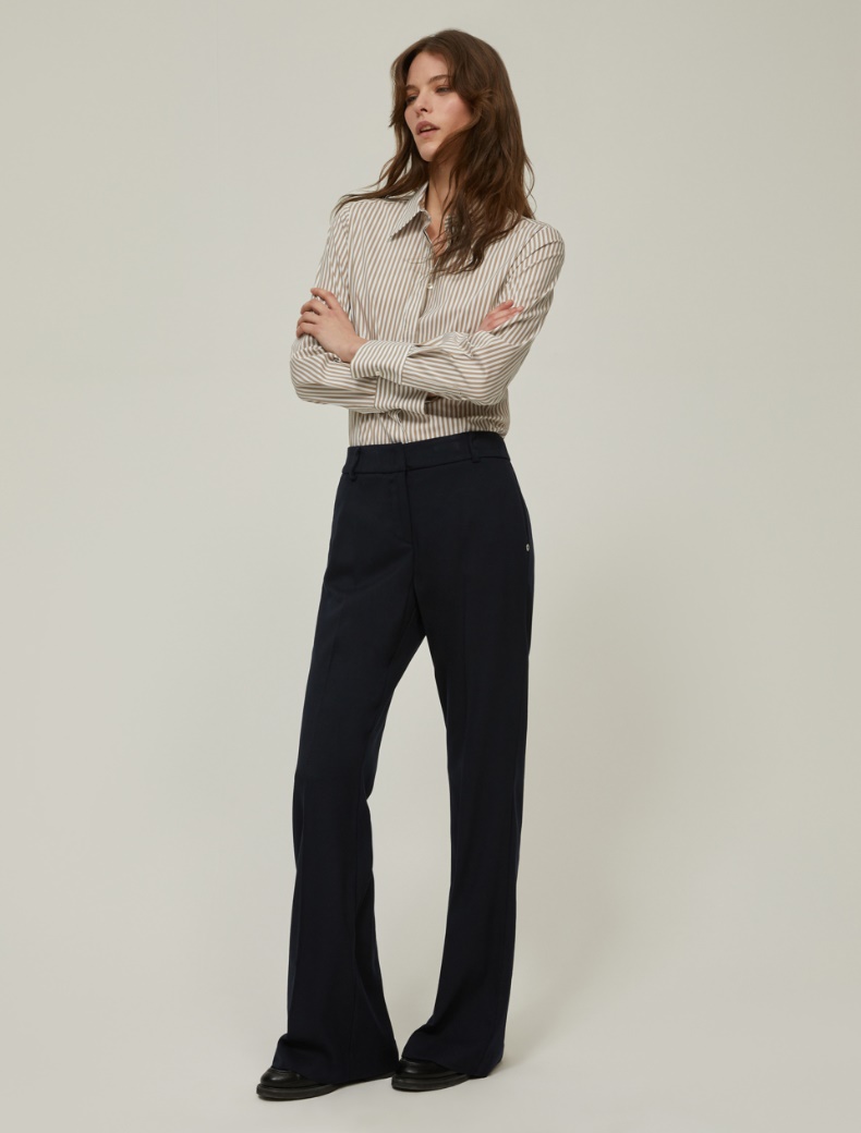 Fit-and-flare trousers - NAVY - pennyblack