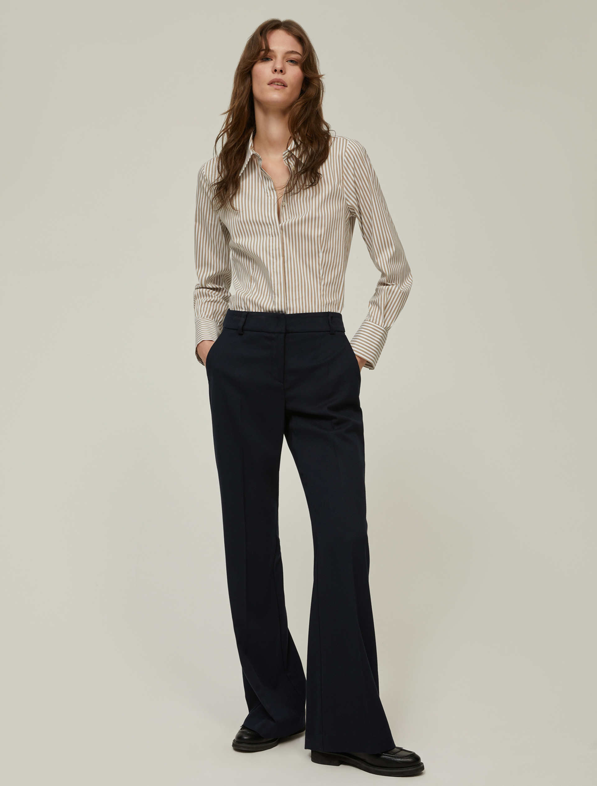 Pantaloni flare fit - BLU - pennyblack