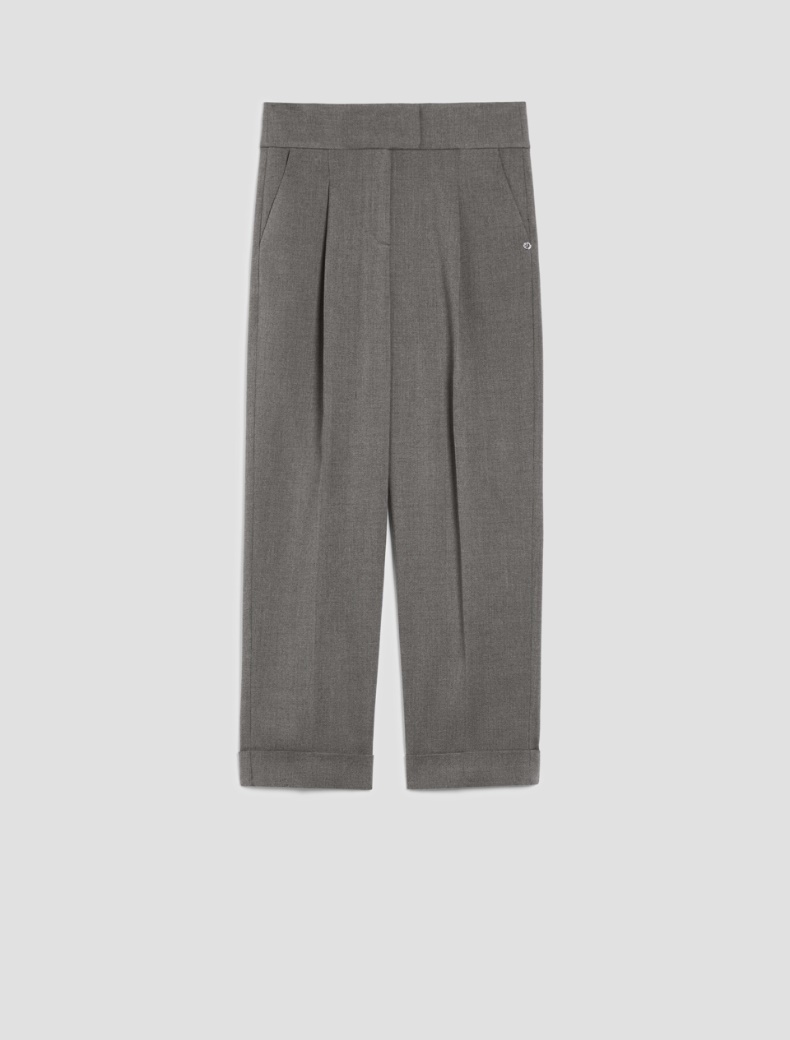 Carrot-fit trousers - GREY - pennyblack